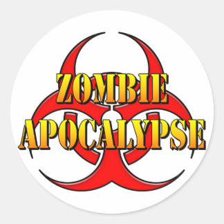Sticker Rond Zombie Apocalypse