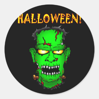 Sticker Rond Zombie Frankenstein