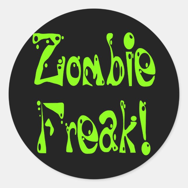 Sticker Rond Zombie Freak # 9 (Devant)