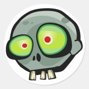 Sticker Rond Zombie Jim
