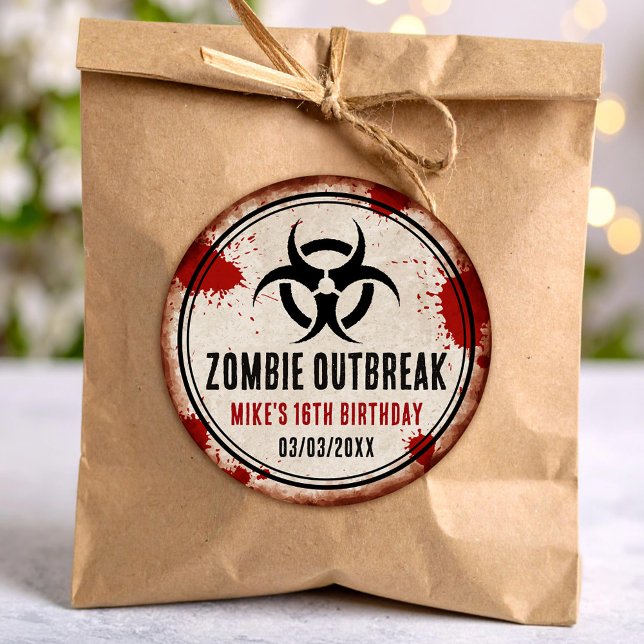 Sticker Rond Zombie Party rusty (Créateur téléchargé)