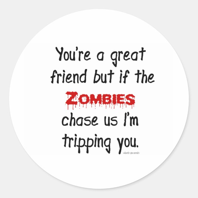 Sticker Rond Zombies (Devant)