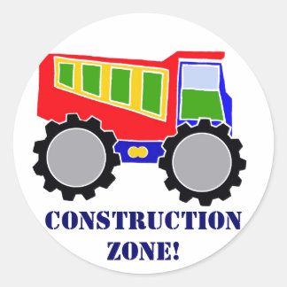 Sticker Rond Zone de construction