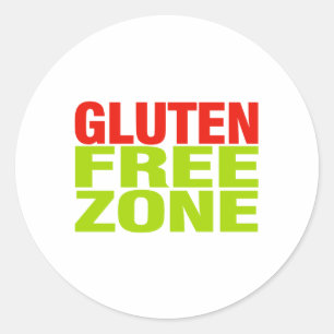 Sticker Rond Zone sans gluten (maladie coeliaque)
