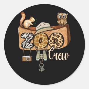 Sticker Rond Zoo Crew Leonard Safari Animal Wildlife Kingdom Zo