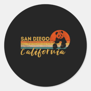 Sticker Rond Zoo San Diego Panda Californie