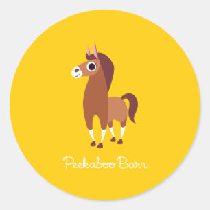 Sticker Rond Zora le cheval