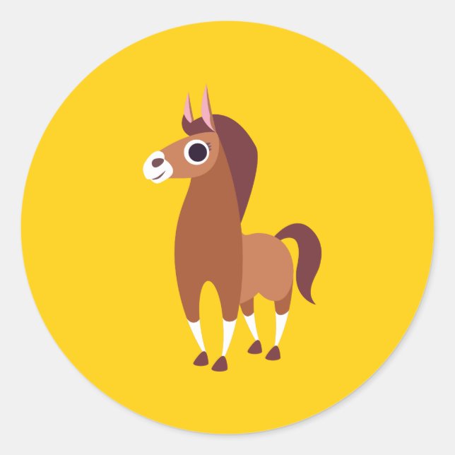 Sticker Rond Zora le cheval (Devant)
