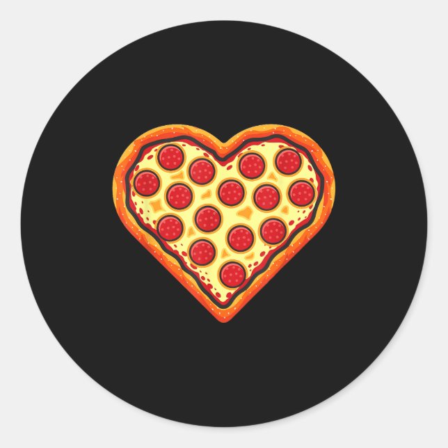 Sticker Rond Zza Heart Cute Valentines Day Funny Heart Shaped Z (Devant)