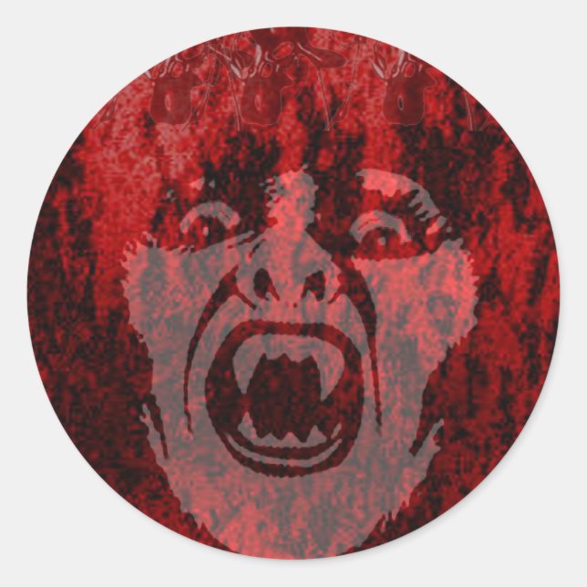 Sticker ronde de Vampire effrayant Lady in Blood (Devant)