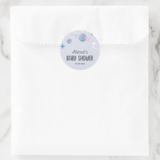 Sticker Ronde planète et étoile personnalisé
