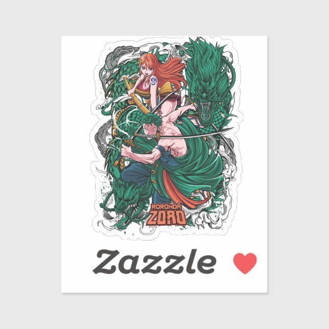 Sticker Roronoa Zorro One Piece (Feuille)