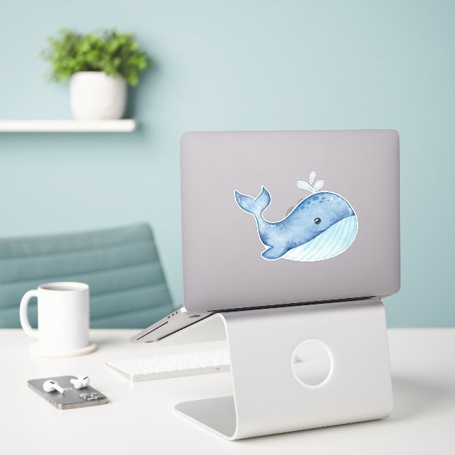 Sticker Rorquals (Ordinateur portable sur le bureau)