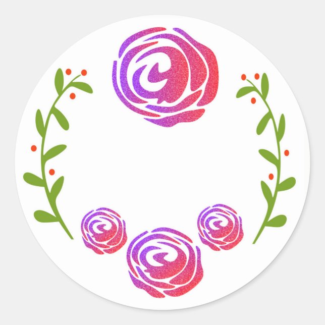 Sticker rose (Devant)
