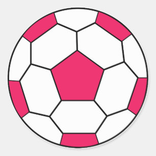 Sticker rose balle de football
