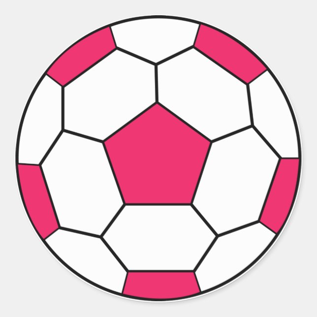 Sticker rose balle de football (Devant)