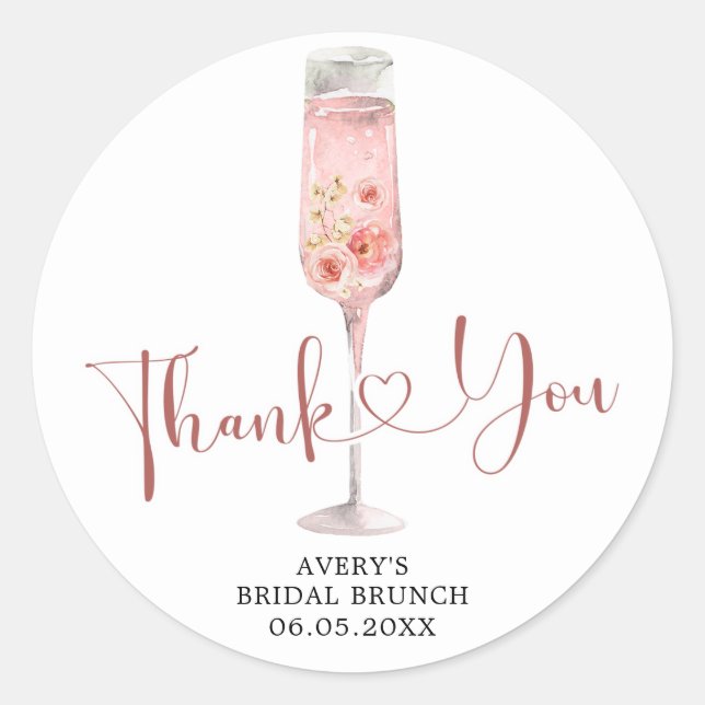 Sticker Rose Boho Rose Soiree Merci (Devant)