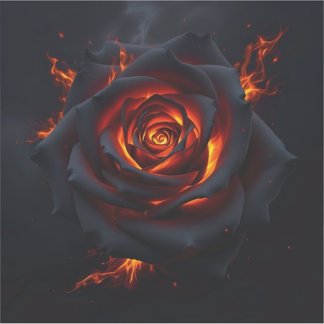 Sticker Rose de Feu  (Devant)
