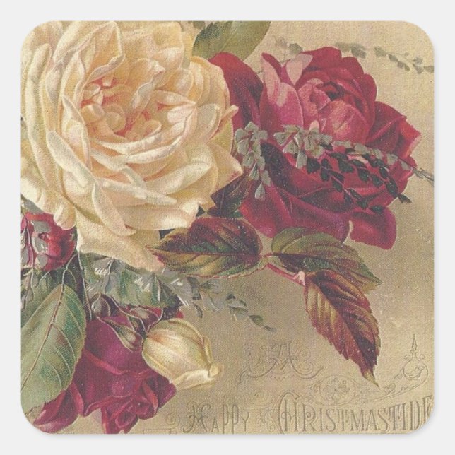 Sticker Rose de Noël victorien (Devant)