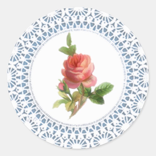 Sticker rose Doily (Devant)