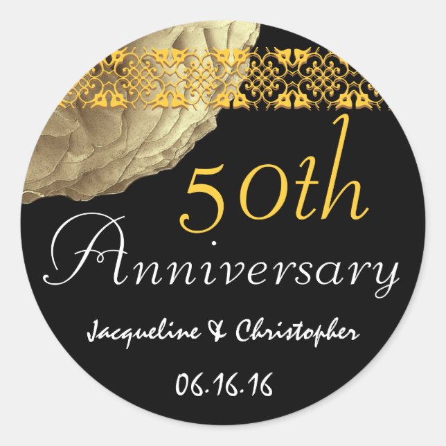 Sticker Rose du 50e anniversaire (Devant)