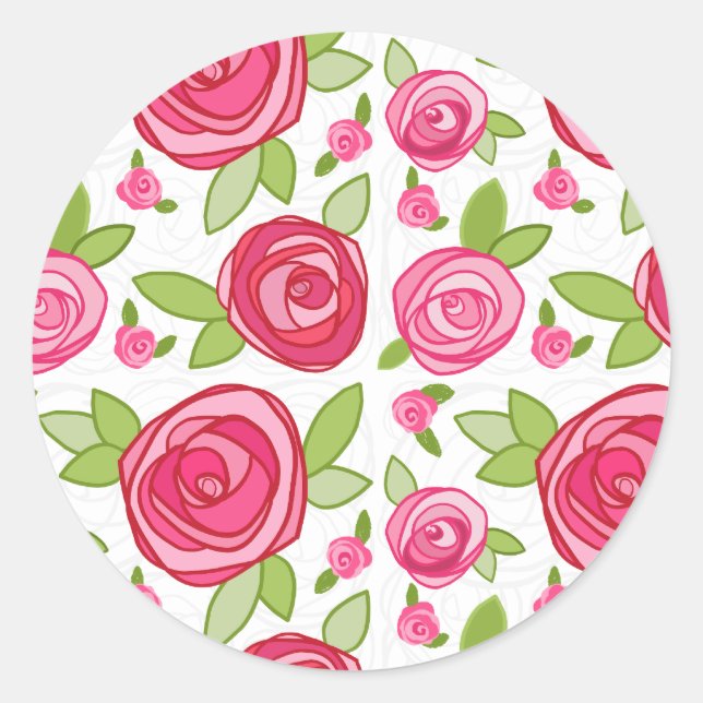 Sticker Rose Enveloppe Hot Rose (Devant)