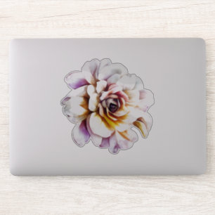 Sticker Rose Fleur Aquarelle Blanche