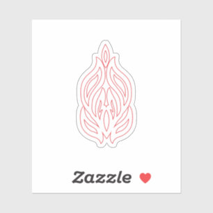 Sticker Rose foncé, Agany à chasse, Design décoratif