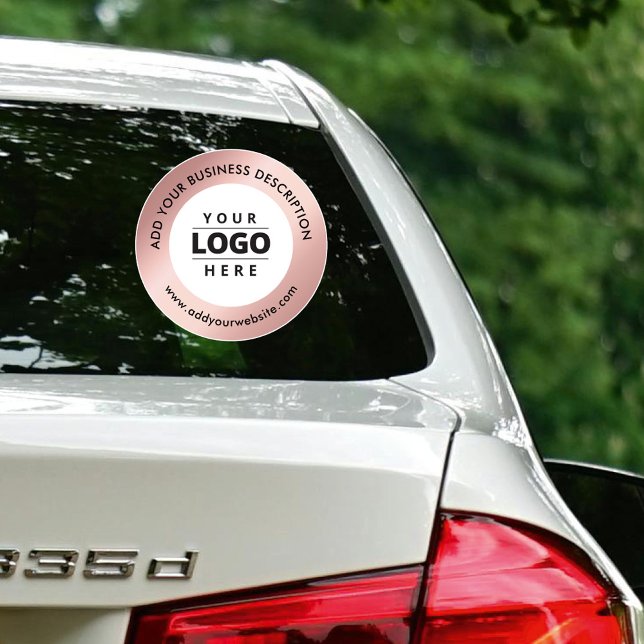 Sticker Rose Gold Business Logo Site Web de la fenêtre de  (Créateur téléchargé)