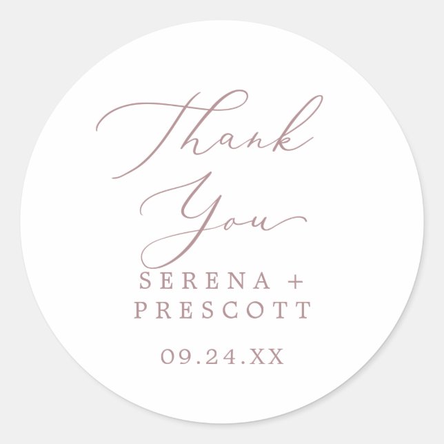 Sticker Rose Gold Merci de mariage préféré (Devant)