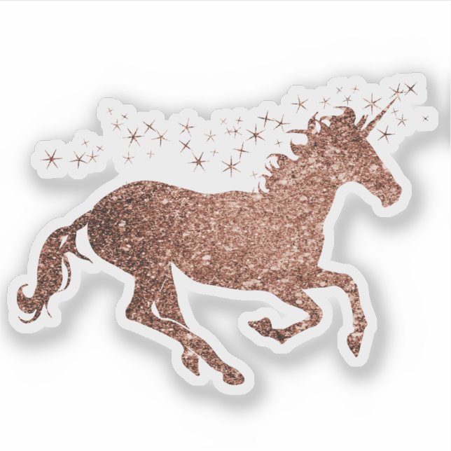 Sticker rose Gold Unicorn (Devant)