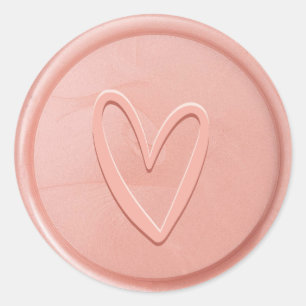 Sticker rose Love Heart Wax Seal