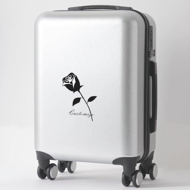Sticker Rose noir Valentine Flower Thunder_Cove (Sur valise)