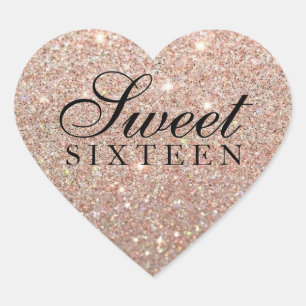 Sticker - Rose Parties scintillant or Fab Sweet 16