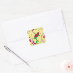 Sticker Rose peint