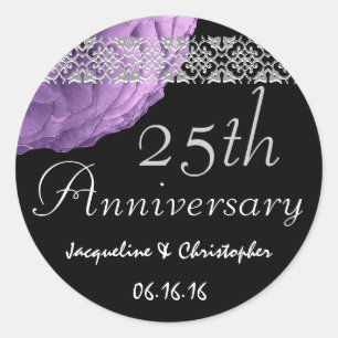 Sticker Rose PURPLE SILVER 25e Anniversaire