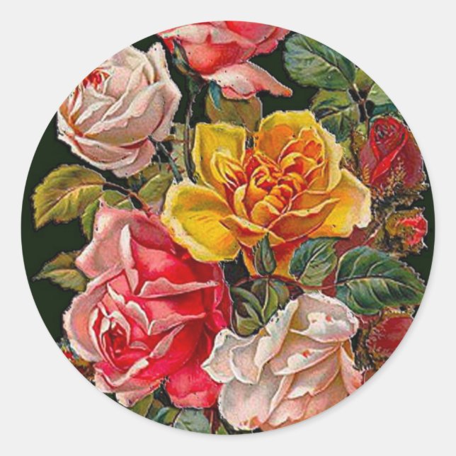Sticker Rose romantique (Devant)