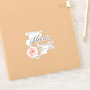 Sticker Rose rose cœur désir