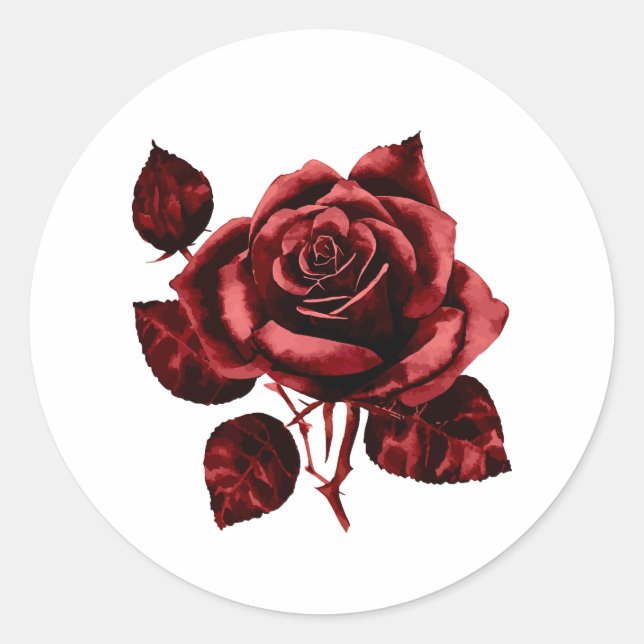 Sticker Rose rouge (Devant)
