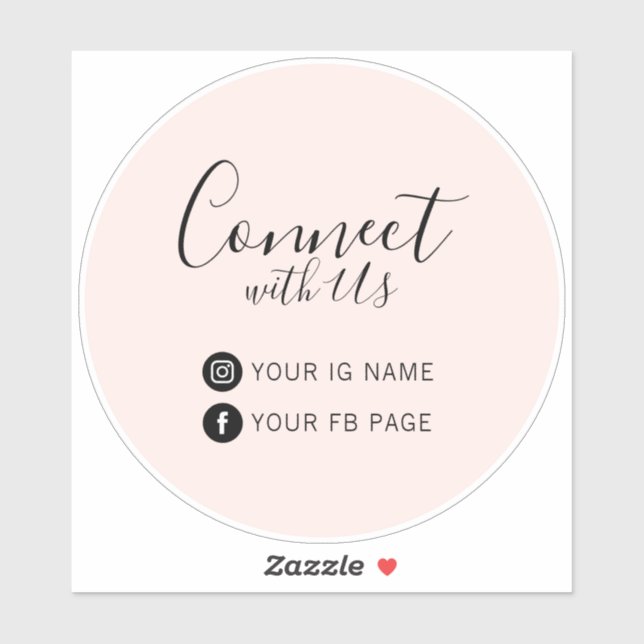 Sticker Rose | Suivre Instagram & Facebook Promotion (Feuille)