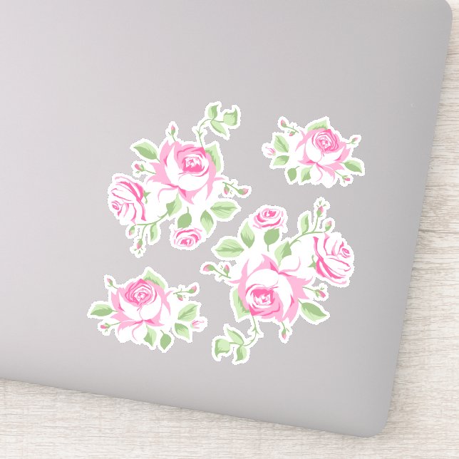 Sticker rose vintage classique (Détail)