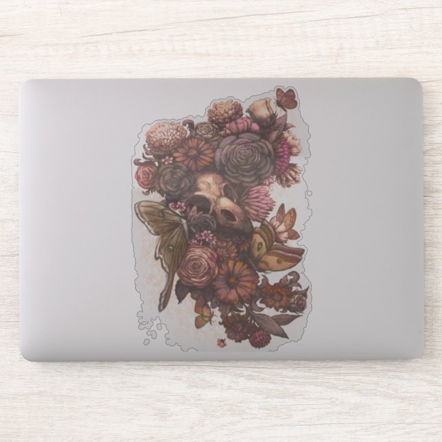 Sticker Roses et papillons (Ordinateur)