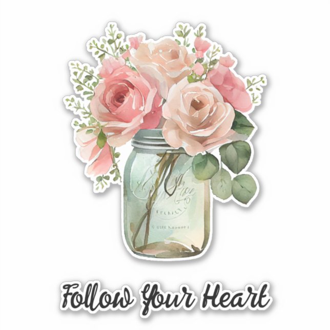 Sticker Roses roses roses florales (Devant)