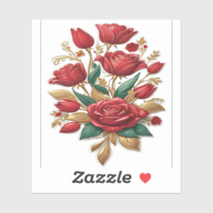 Sticker Roses rouges