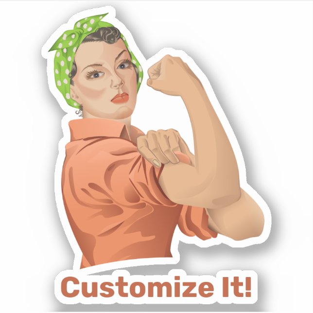 Sticker Rosie Riveter (Devant)