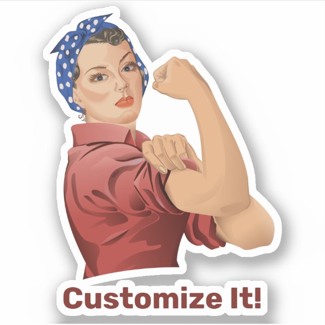 Sticker Rosie Riveter (Devant)