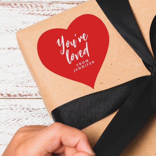 Sticker rouge coeur et amour de la Saint-Valentin (Créateur téléchargé)