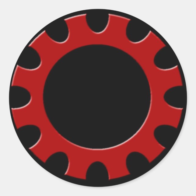 Sticker rouge Cog (Devant)