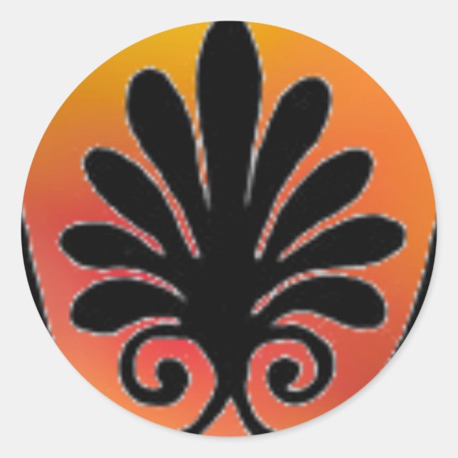 Sticker rouge et orange (Devant)