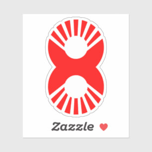 Sticker Rouge Numéro 8
